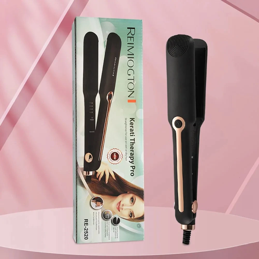 

Professional Hair Straightener Ceramic Flat Iron Negative Ion Wide Plate Adjustable Temperature Hairstyler