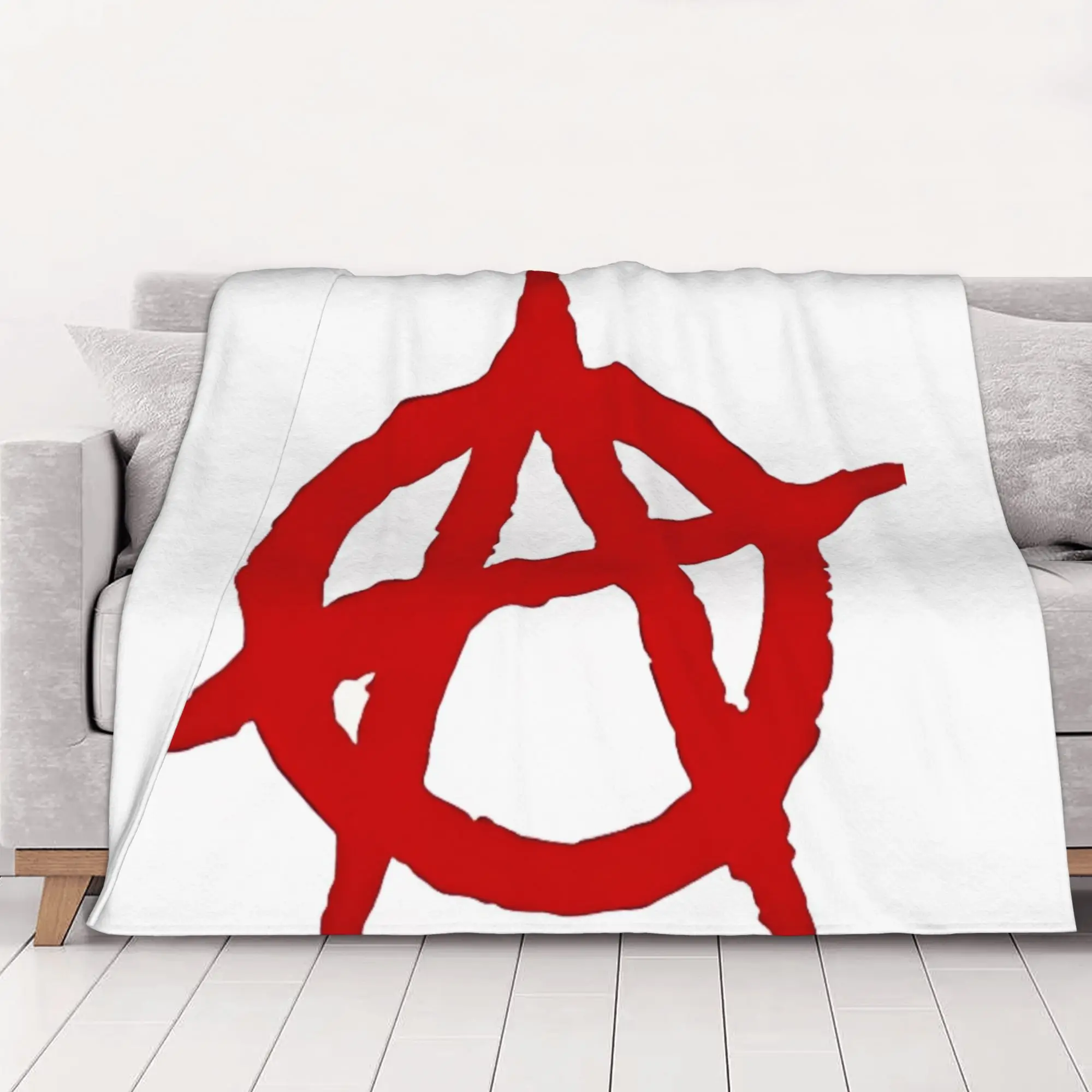 1PC Anarchy Symbol Anarchy home room decorations Winter Blankets for Adults Bedding Home Interior Sofa Knee