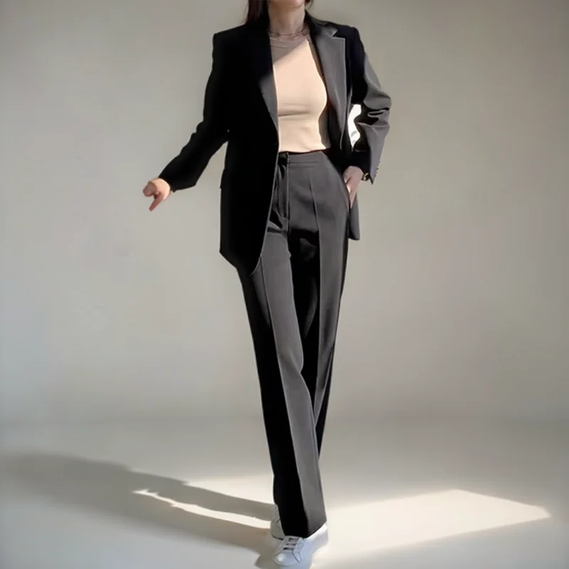 

Blazers Womans Youthful Clothes Twill Baggy College Vintage Crop Style Taper Waist Puff Shoulder Slim Lapel No Breathable Casual