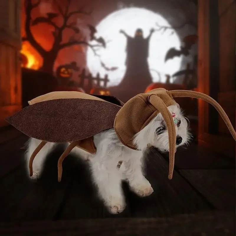 

Cute Pet Transformation Costume Funny Halloween Cockroach Costume Dogs Cats Dress Up Clothing For Outdoor Party