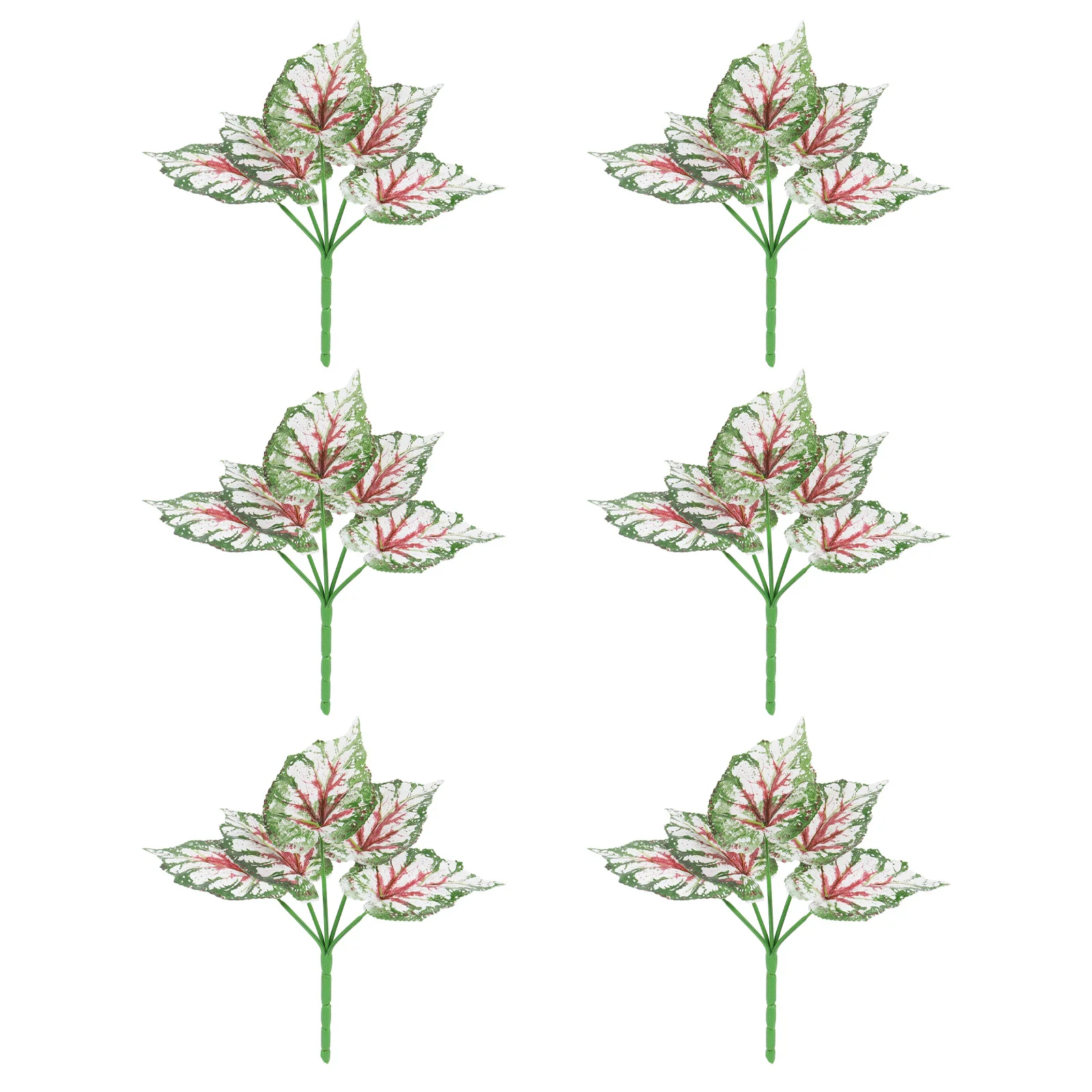 

6Pcs Artificial Simulation White Plant Mini Potted Bonsai Home Garden Desktop Decoration Realistic Leaf Texture