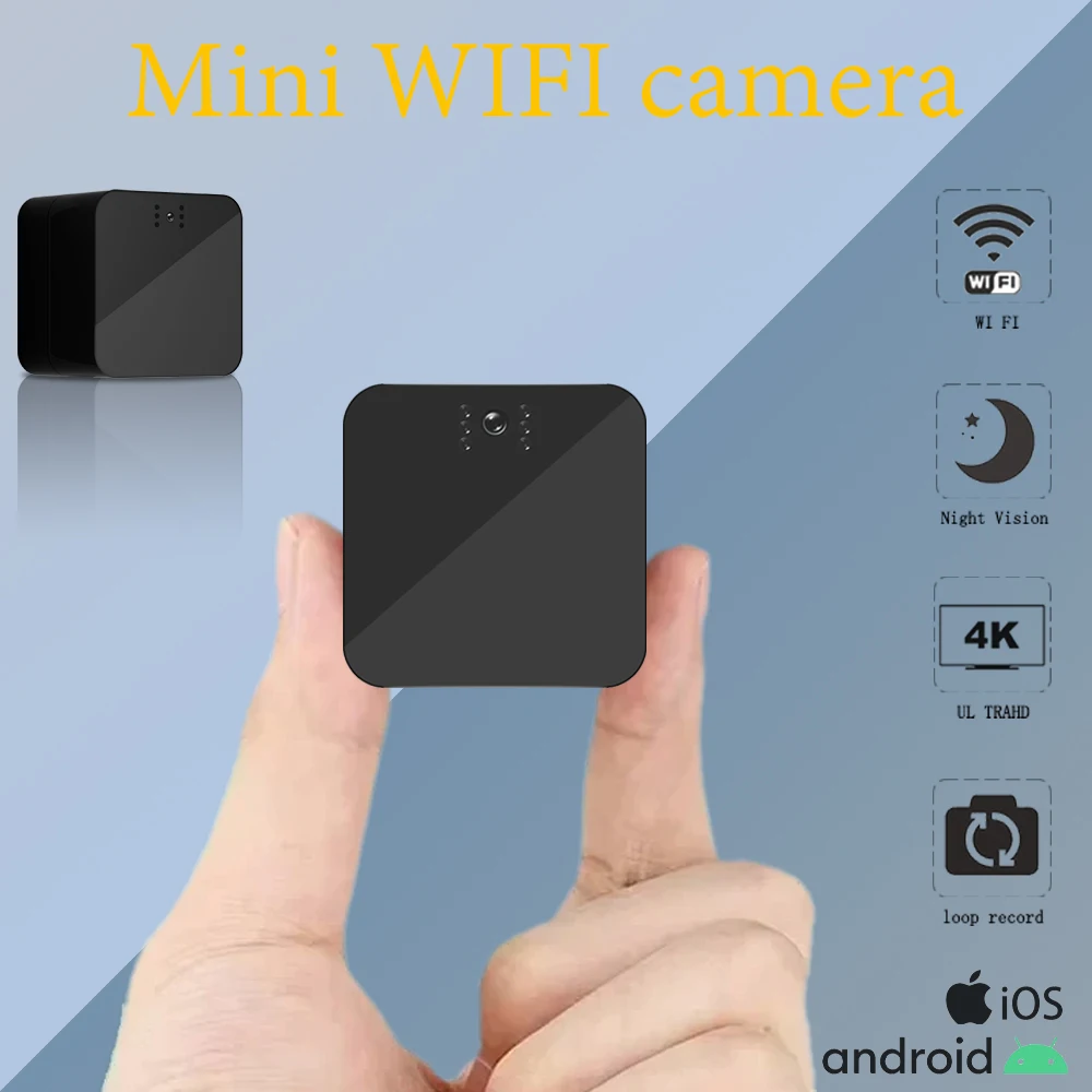 

Mini HD Camera Wireless Wifi Remote Intelligent Monitoring Security Camera Corner Home IP Night Vision Monitoring Micro Camera