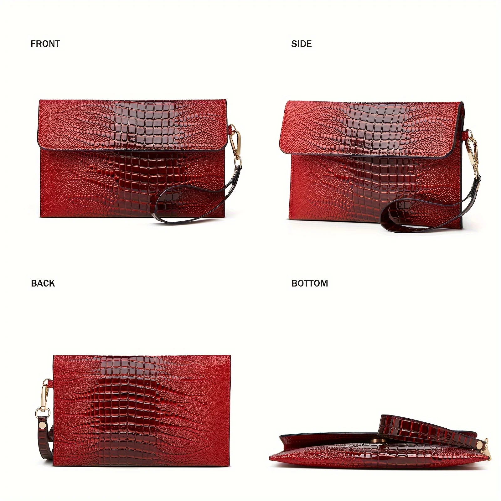 Ladies Handheld Bag Wallet Classic Crocodile Pattern Large Capacity Zero WalletCasual Street Banquet Bag Valentine\'s Gift