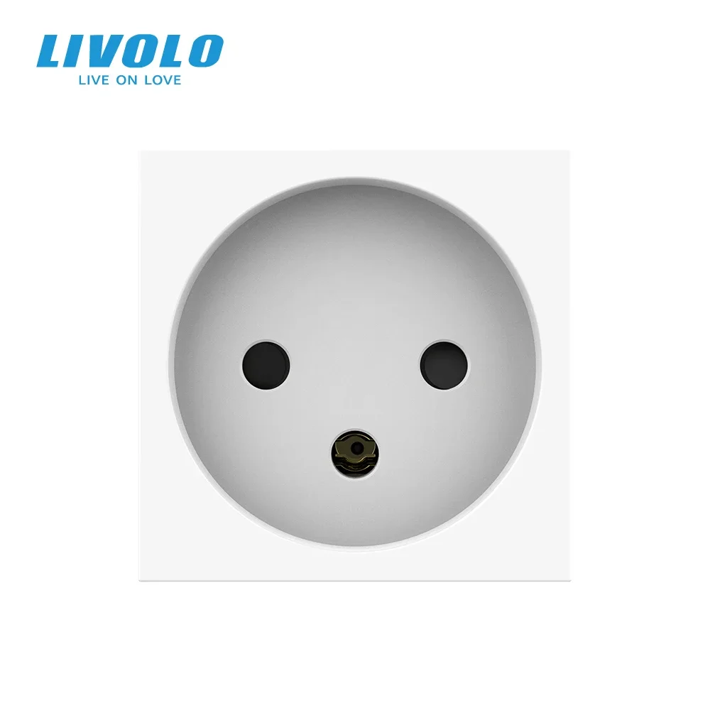 Livolo EU Standard Israel Power Socket, Without Glass Panel Metal Plate,AC 100~250V 16A Wall Power Socket No Metal Plate VL-C1IL