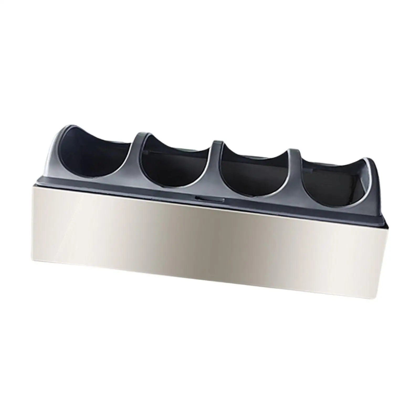 Weatherproof Chicken Feeder Trough Stainless Steel Multi Hole Poultry Feeding Container for Quail Bird Cage