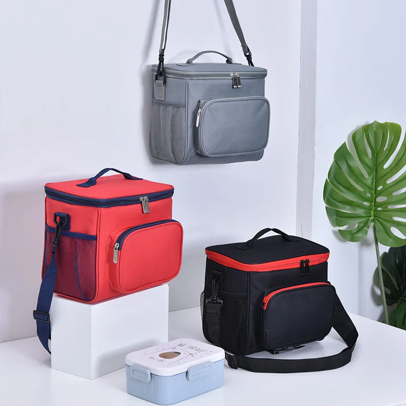 Borsa termica termica grande capacità Bento Box isolamento Picnic portatile campeggio conservazione degli alimenti portabevande con tracolla