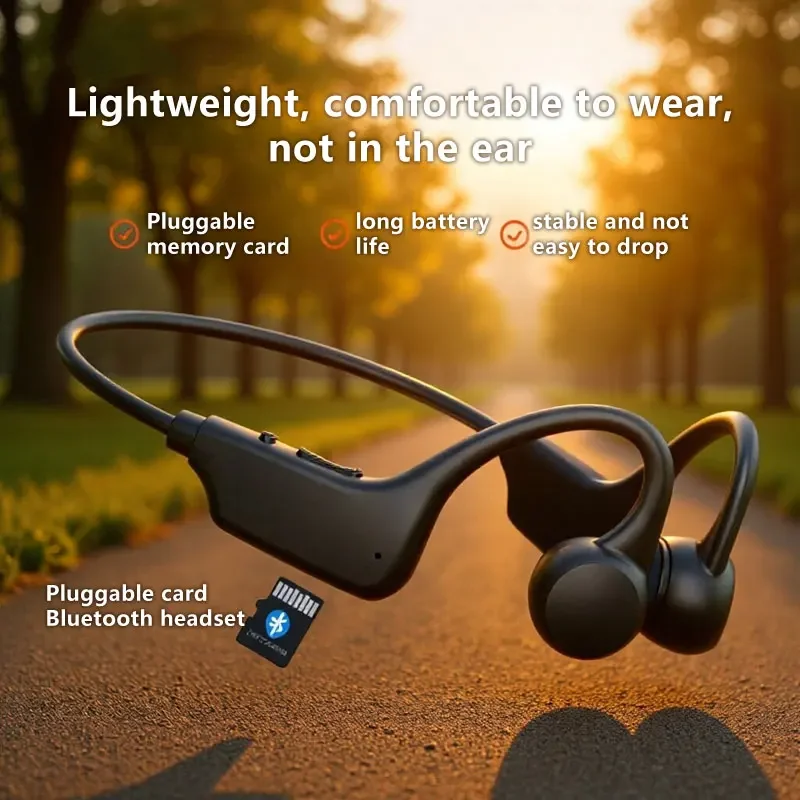 OnePlus Bone Conduction Sport Headphones Bluetooth 6.0 Hanging Ear Card-Slot Waterproof Air Conduction Earphones for Sports New