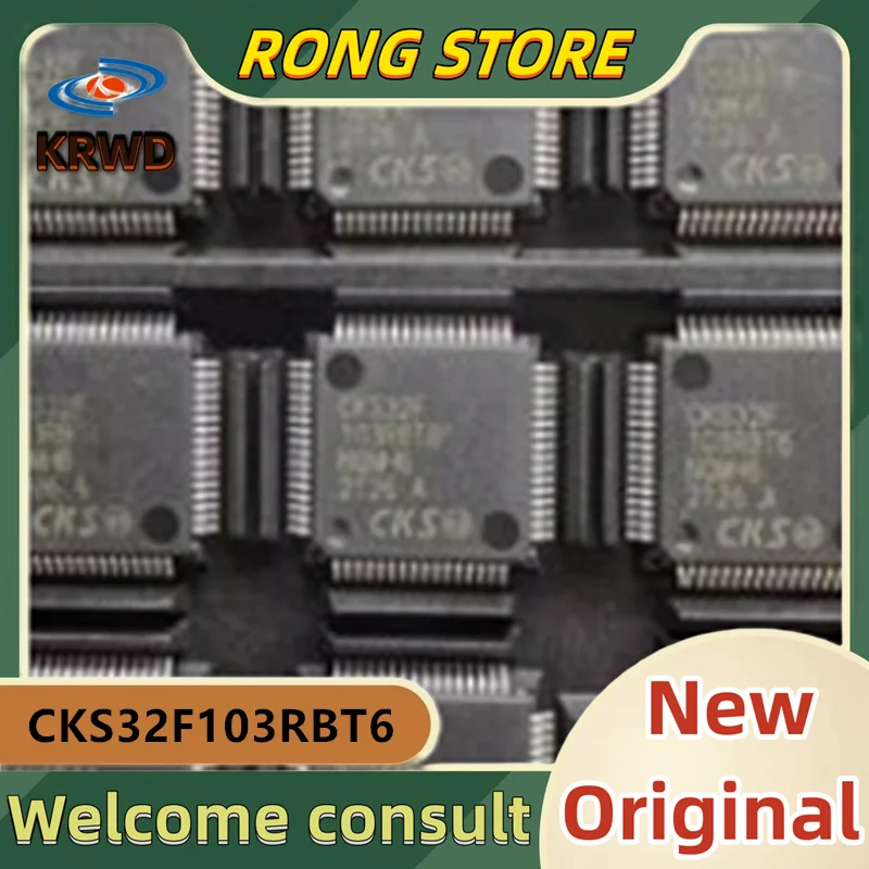 10PCS CKS32F103 RBT6 New and Original Chip IC CKS32F103RBT6 CKS32F103 LQFP-64 Replace STM32F103RBT6 Microcontroller MCU