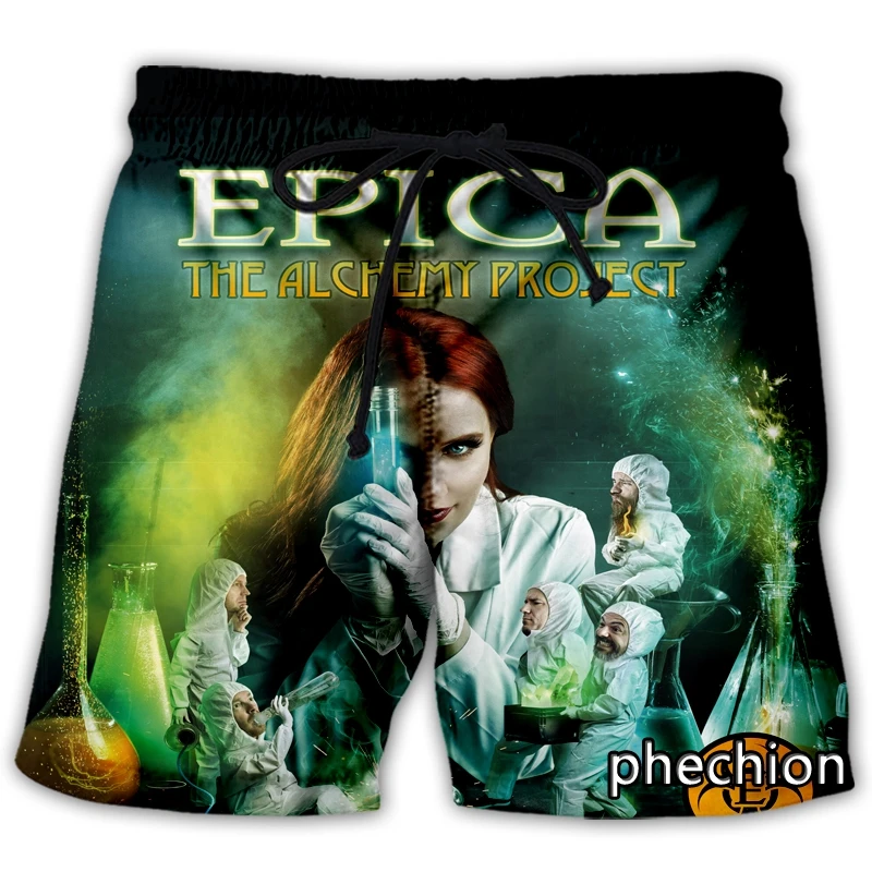 phechion New Fashion Men/Women Epica 3D Print Casual Shorts Streetwear Men Loose Sporting Shorts L160