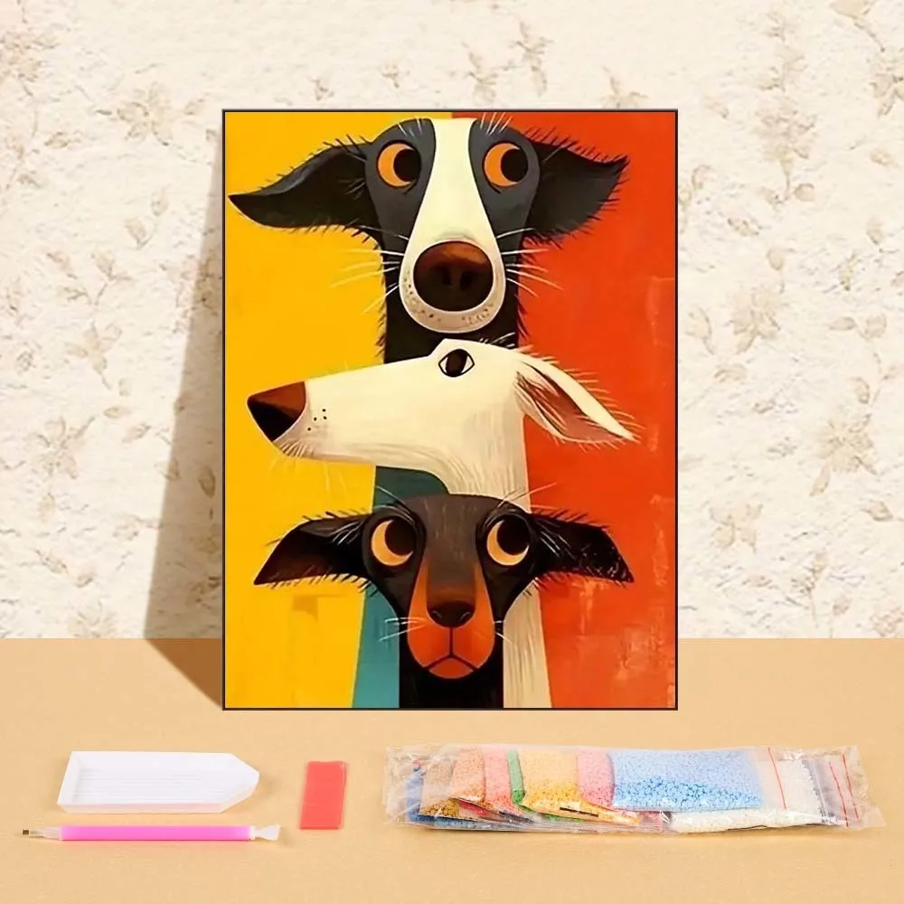 

Full Round Drill Diamond Painting Cross Stitch Embroidery Diamond Mosaic Animal Dogs Rhinestones New Arrival Home Decoration