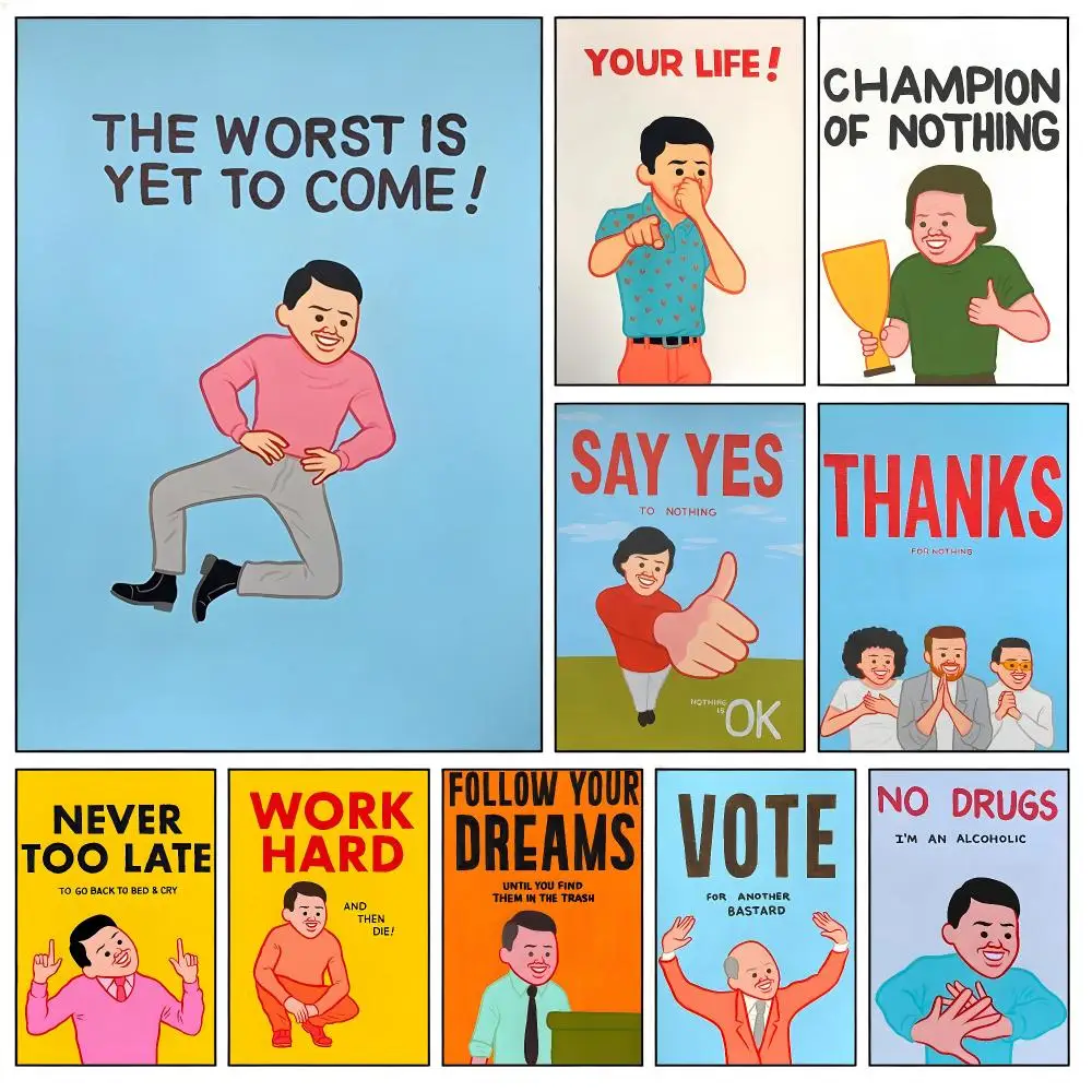 Art Joan Cornella Art Prints Self-adhesive Poster Waterproof HD Modern Peel And Stick Wall Decor Living Room Dorm Garage