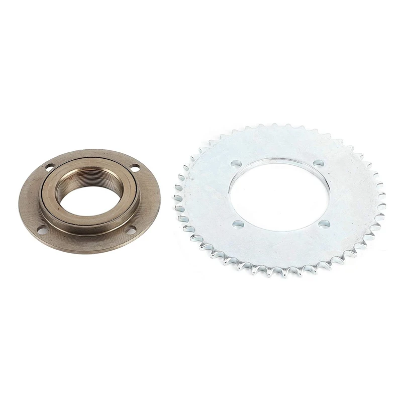 78Mm OD 4 Hole Toothless Flywheel + T8F 44T 54Mm Rear Chain Sprocket Fits For 43Cc 49Cc Mini Pocket Gas Scooter ATV