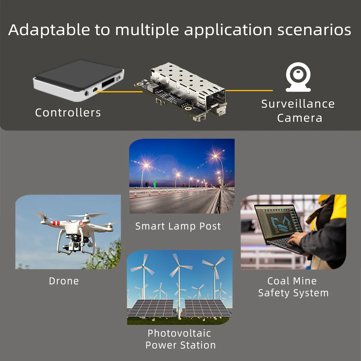 YINUO-LINK YN-SG01F Industrial-Grade Mini Drone/Underwater ROV Switch Module 2 Port 10/100/1000Mbsp Fiber Optic Network Module