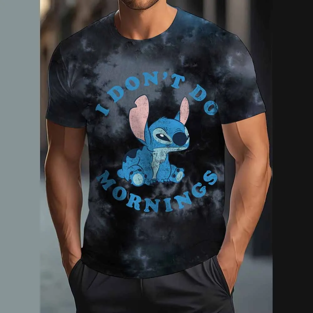 Camiseta con estampado de punto divertido para hombre, camisetas con estampado 3D de personalidad, camisetas holgadas de manga corta, camisetas informales con cuello redondo