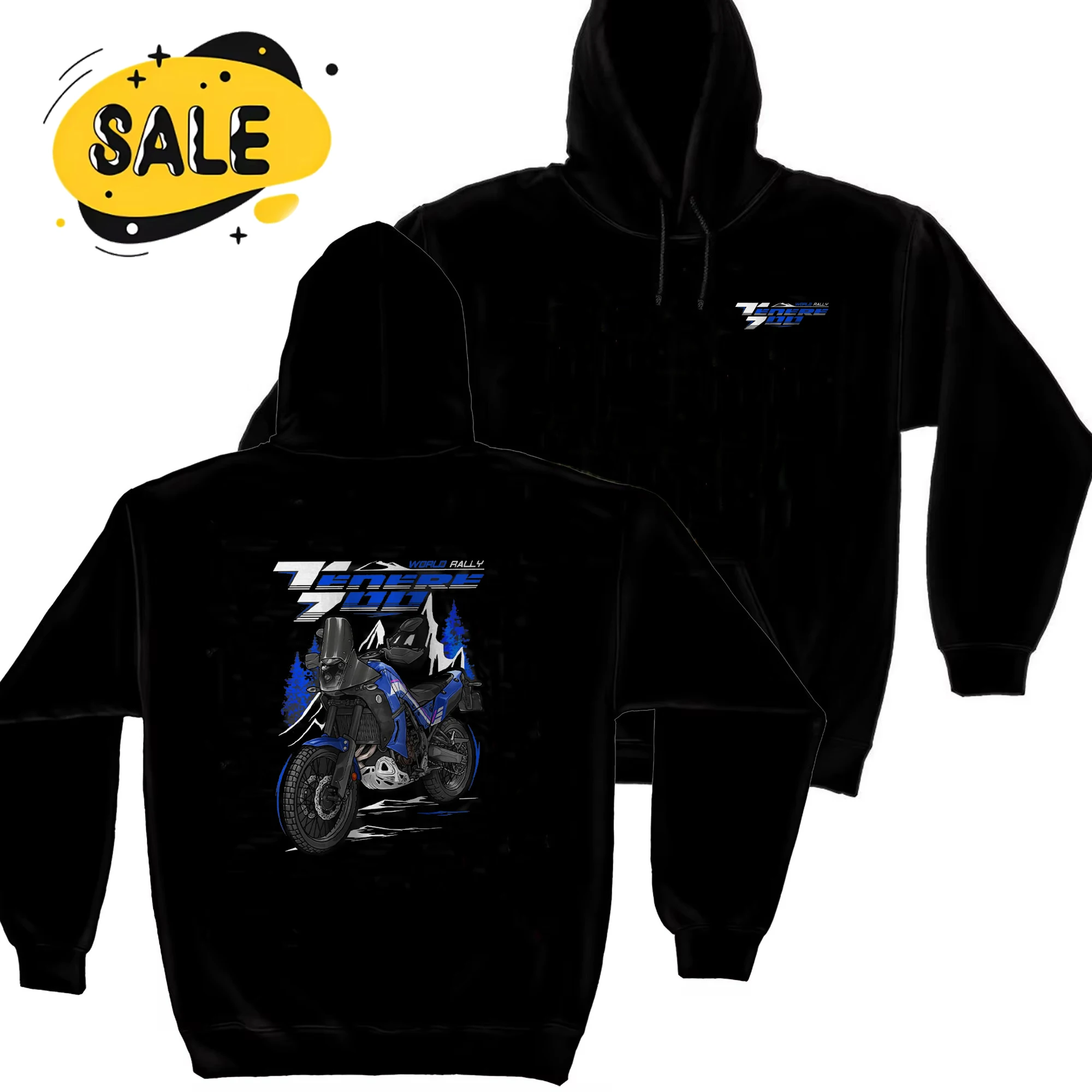 

World Rally 2023 и 2025 японский мотоциклетный пуловер Tenere 700 с капюшоном из 100% хлопка, удобные повседневные мужские толстовки для верховой езды