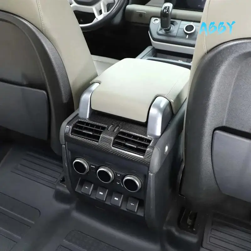 

ABBY-углеродное волокно для Land Rover Defender 110 130 2020-2024, задняя крышка воздуховыпускного отверстия, накладка, аксессуары для интерьера