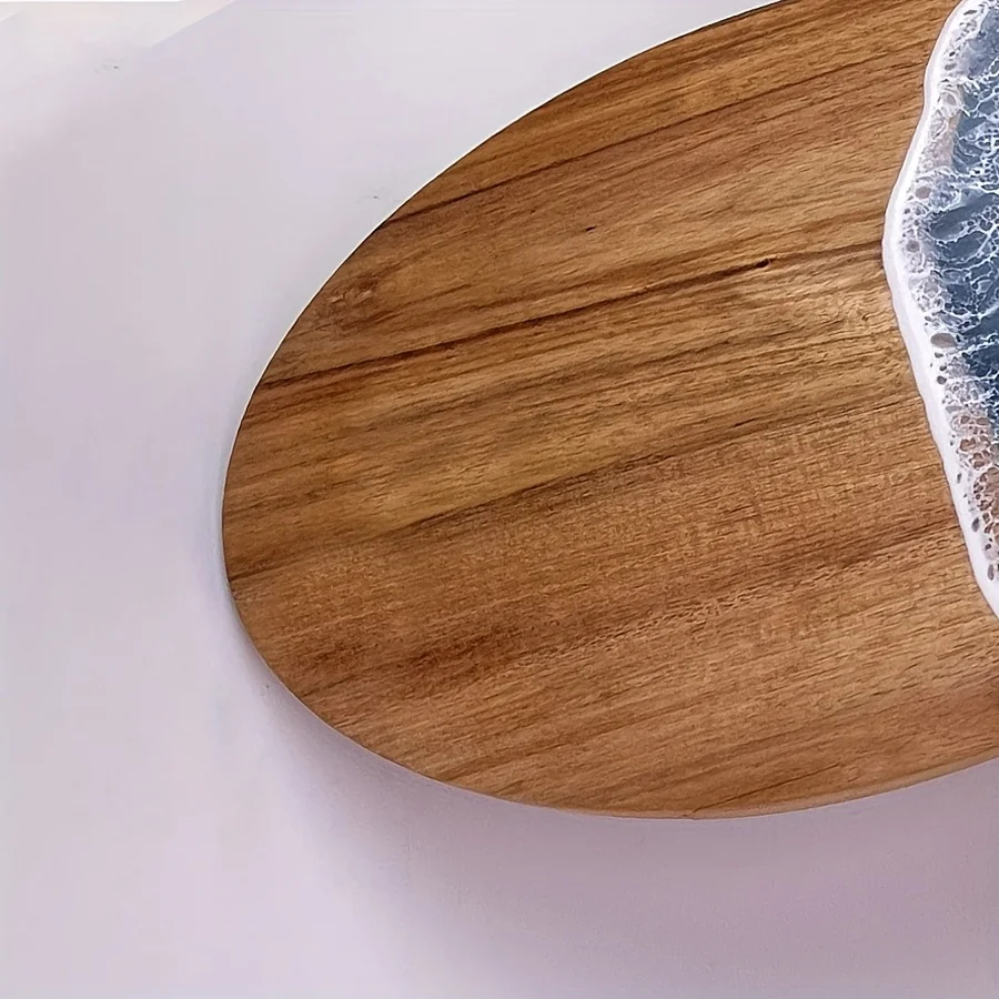 Oval cutting board, resin laminated rosewood, cheese and cheese board, wooden Western style steak board, fruit board, steak vege