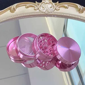 1 Buah Penggiling Merah Muda Kualitas Tinggi Pabrik Penghancur Paduan Aluminium 40mm 50mm Hadiah Ulang Tahun Feminin Hadiah Hari Valentine Dipersonalisasi 10 mesin ball mill penjualan terbaik - №