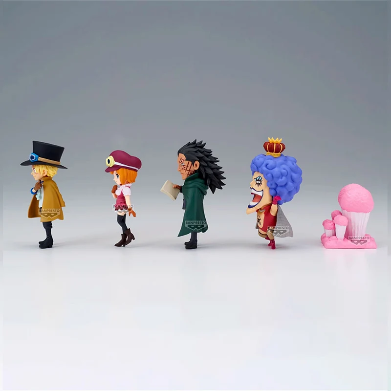 5 teile/satz Echte Bandai One Piece WCF Emporio Ivankov Sabo Revolutionäre Armee Anime Action Figur Modell Spielzeug Geschenk für Geburtstag