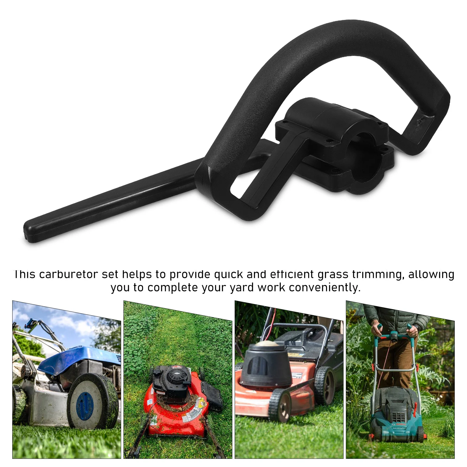 

Universal Lawnmower Handle Replacement Comfortable Grip For Various Brands Models Durable Pull Start Cord Attachment Tool Part