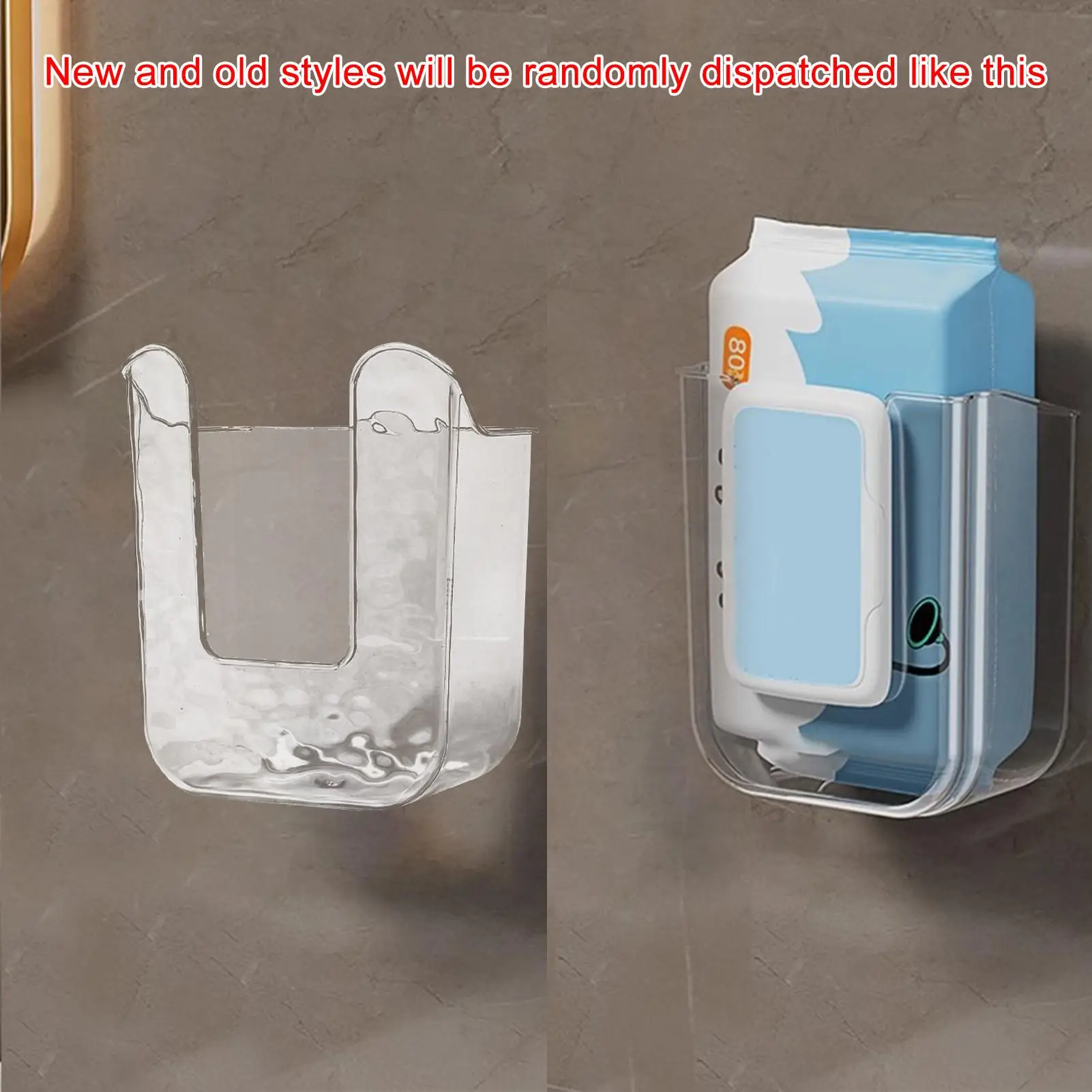 Wandmontierter Taschentuchspender Luxuriöse Kosmetiktuch-Aufbewahrungsbox Bohrfreie Badezimmer-Wandaufbewahrungsbox Toilettenpapierhalter