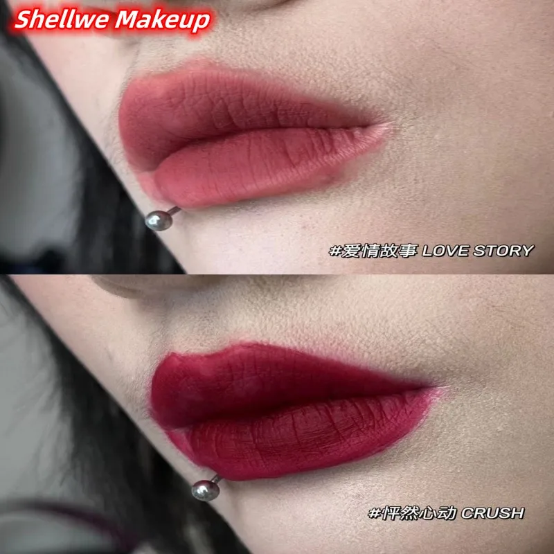 Shellwe maquillaje presente mate mejilla & Lip barro Multi uso labios Color Love Story Crush 4g