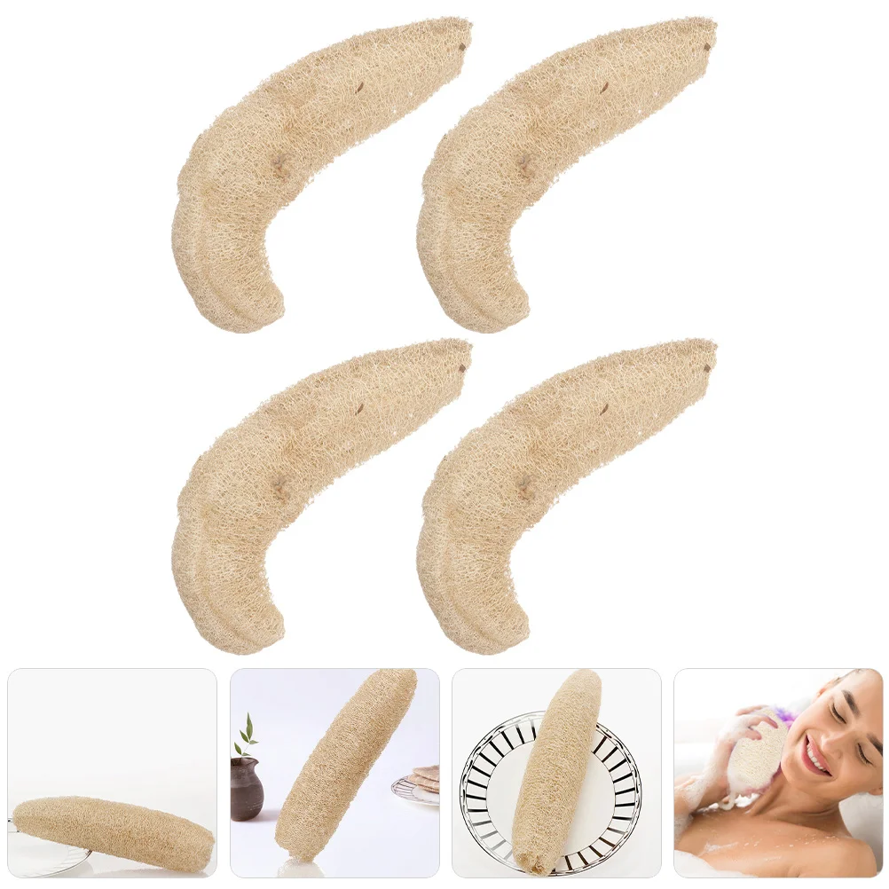 

4Pcs Loofah Dishwashing Sponges Natural Breathable Kitchen Washing Tool Dish Scrubber Loofah Sponge Kitchen Cleaning Sponges