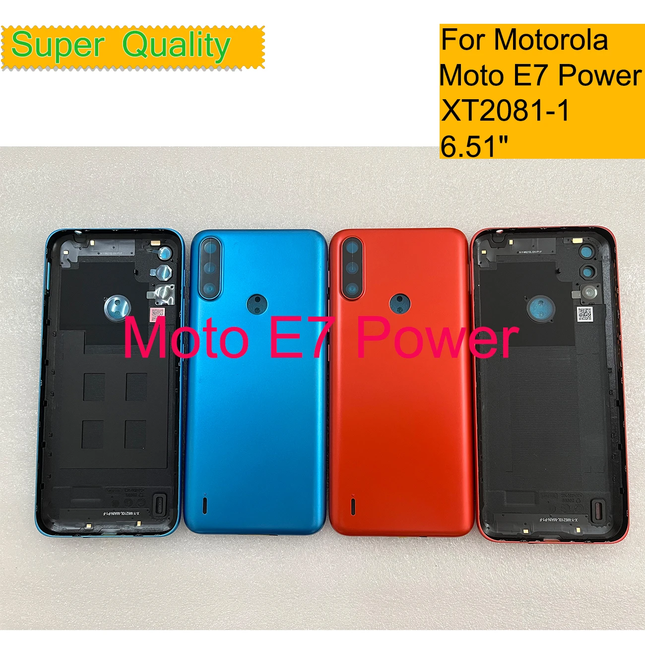 10Pcs/Lot For Motorola Moto E7 Power Housing Battery Cover For Moto E7 Power Back Cover Case Rear Door Chassis Shell