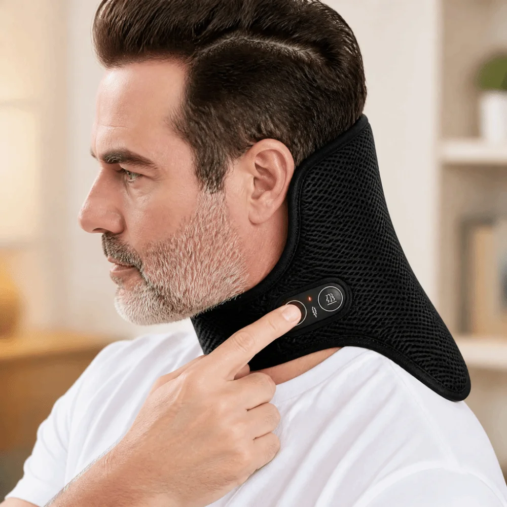 Quick Temperature Rise Neck Massager 3000mAh Vibration Massage Neck Heating Wrap Heating&massage Wireless Rechargeable