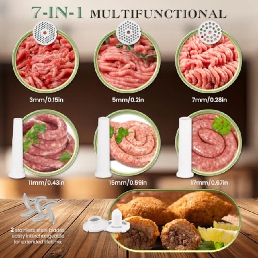 1.3HP 業務用ミートグラインダー、頑丈なステンレス鋼構造とタッチスクリーン制御で効率的かつ楽々に