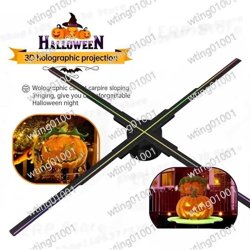 for 3D Holographic Fan 60CM LED Air Imaging Screen Intelligent HD Virtual Suspension Display Advertising Machine