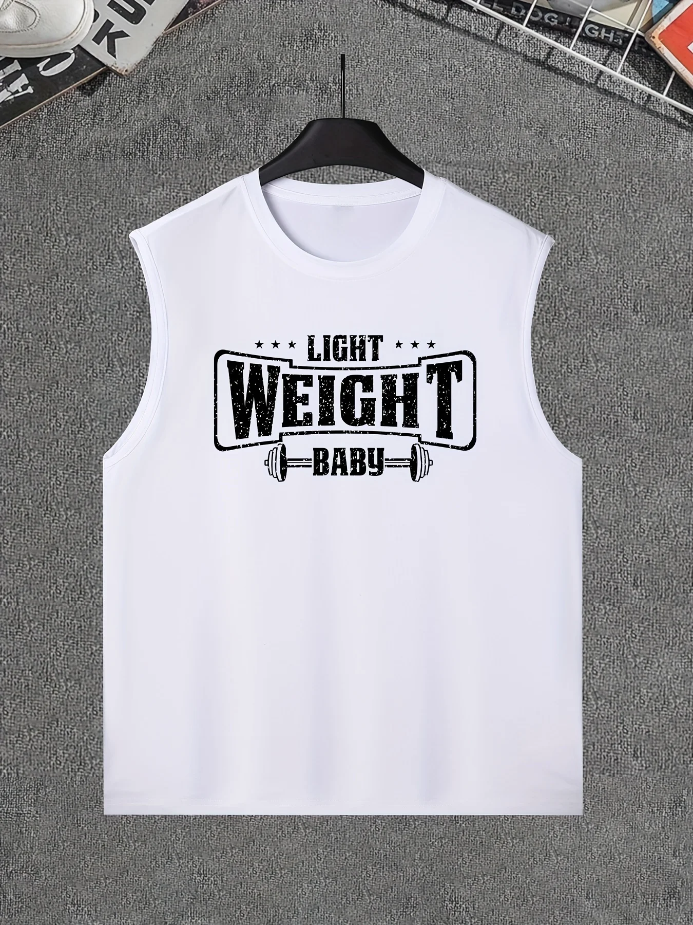 

Compact printed plus-size men's vest, sports fitness sleeveless t-shirt, breathable and comfortable casual outdoor jacket