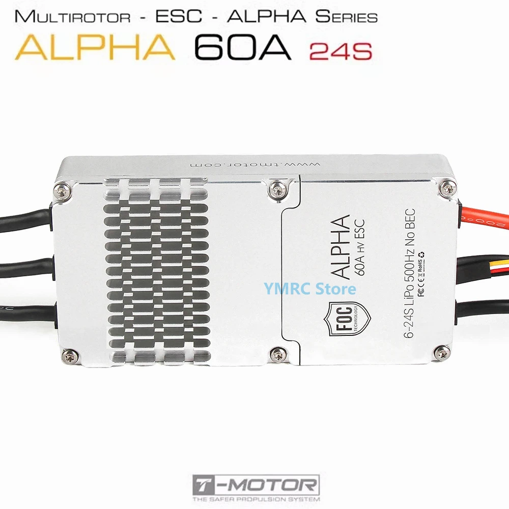 

T-MOTOR ALPHA 60A 24S FOC ESC Electronic Speed Control For Multirotor U12II KV60 U13II KV65 Brushless Motor