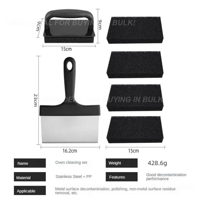 Strong Decontamination Grill Cleaning Tool Practical And Convenient Iron Plate Cleaner Not Easy To Rust Outlast Stainless Steel