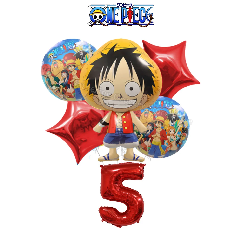 1Set One Piece Luffy 1-9th 32inch Number Foil Ballon Set Party
