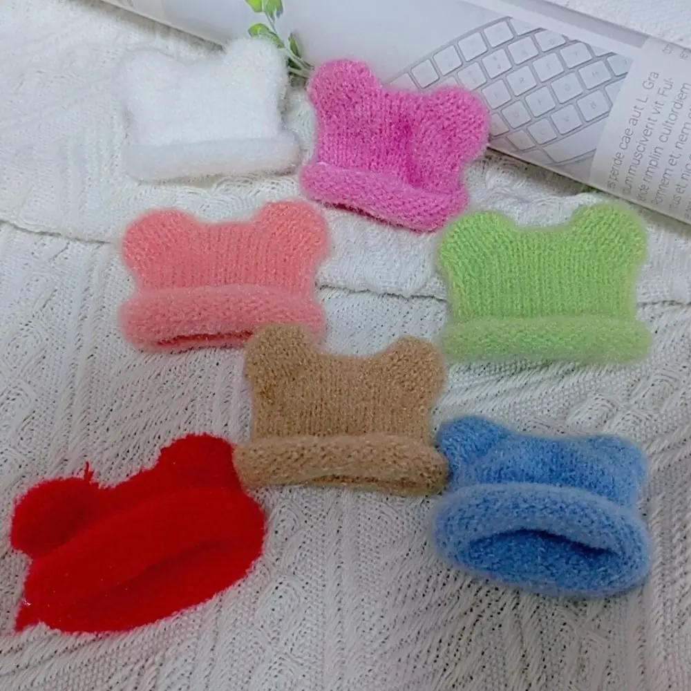 

Knitted Mini Knitted Hats Handmade Materials Mini DIY Decorative Cap Cute Colorful Knitted Finger Cap Children Gift