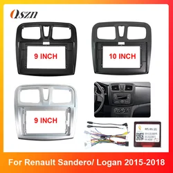 Car Frame Fascia Adapter Decoder Android Radio Dash Fitting Panel Kit For 2015-2018 RENAULT SANDERO/ LOGAN 9/10.1 inch
