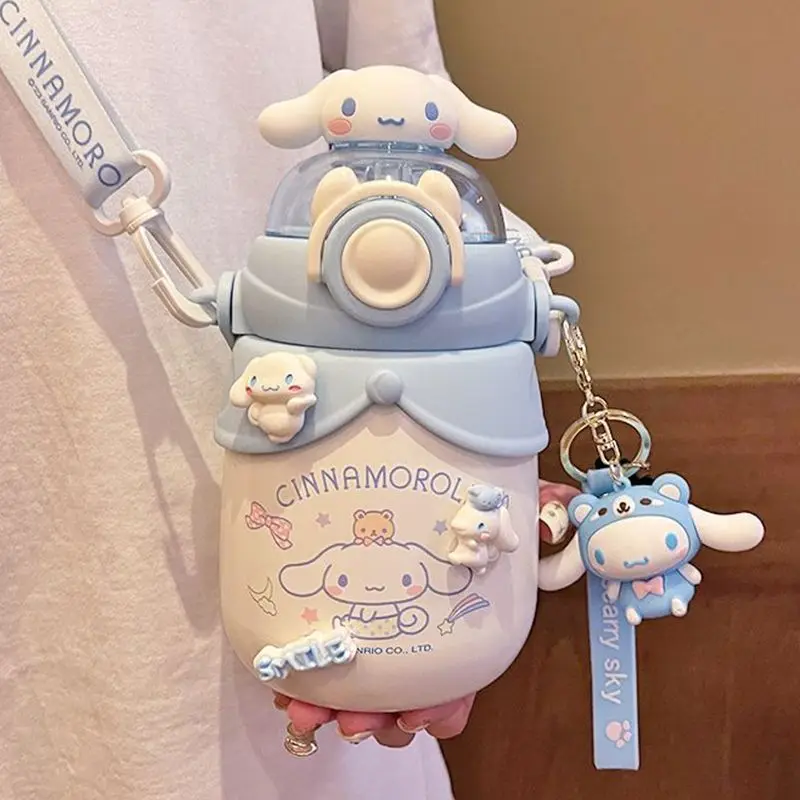 

Kawaii children's and girls' value thermos cup 316 school special large capacity cup straw kettle water cup