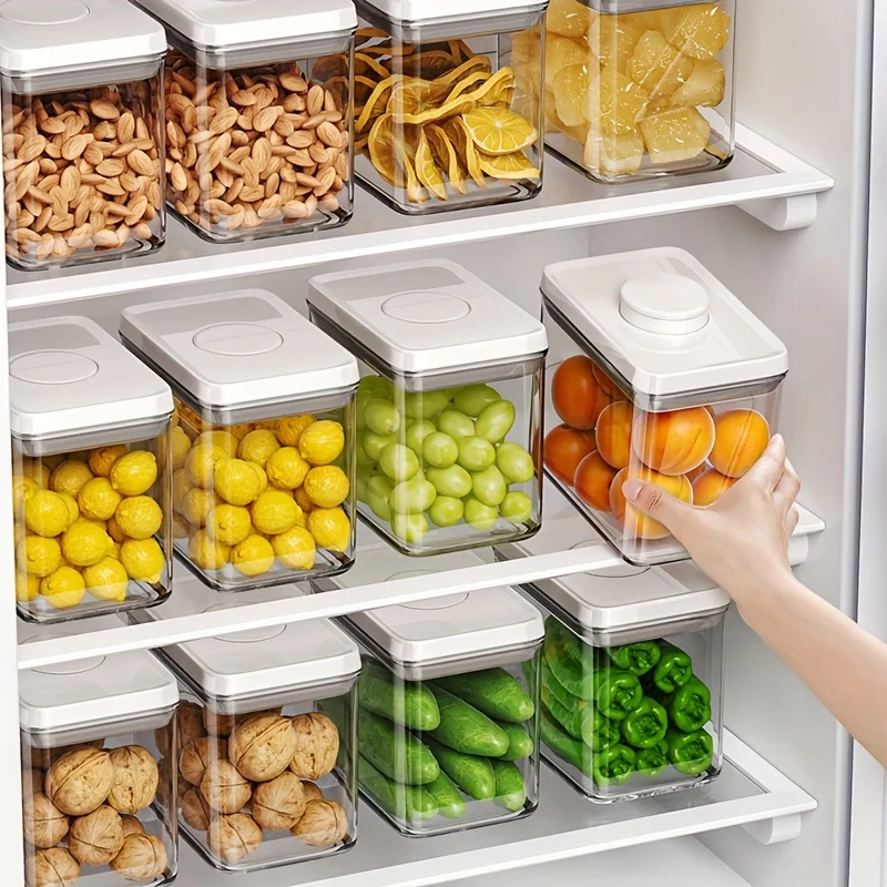 

Jiabangshou Airtight Food Storage Containers Press Seal Spice Jars Dry Food Canisters Kitchen Organizers