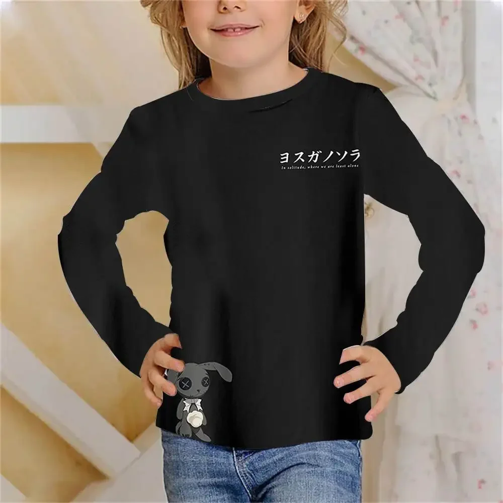 Camisetas largas con estampado 3D de Anime para niños y niñas, camiseta de Yosuga No Sora, camiseta informal de moda para niños y niñas, camisetas de dibujos animados Kawaii con cuello redondo, ropa