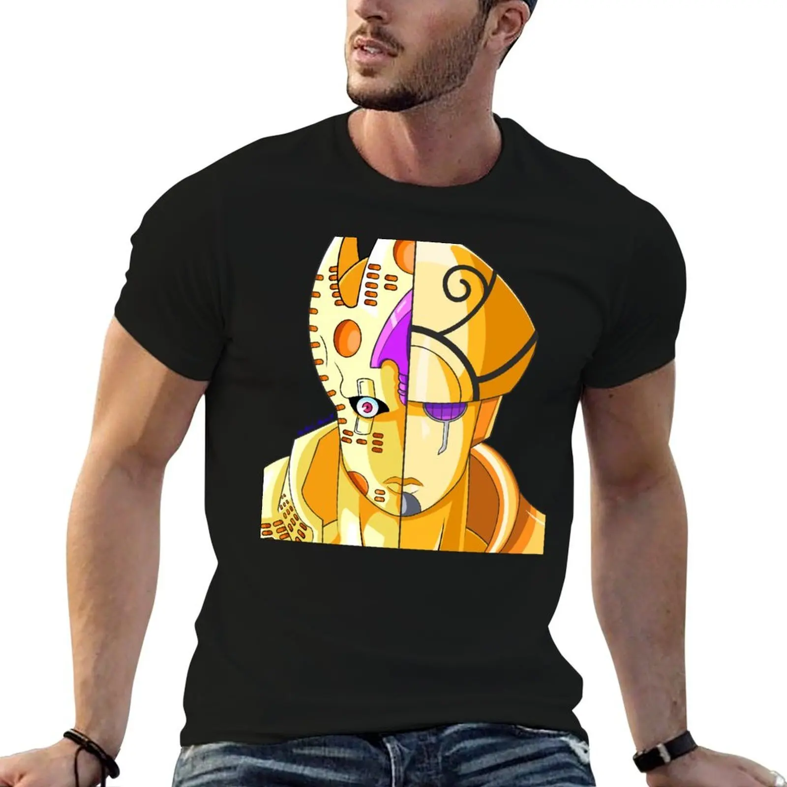 Gold experience/Gold experience Requiem T-Shirt shirts graphic anime shirt t shirt men 100℅ cotton