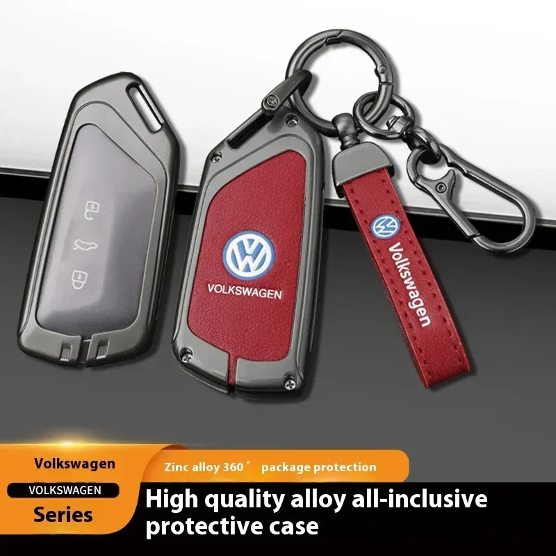 ل Volkswagen VW GTD Magotan Golf 8 MK8 ID.3 ID.4 ID.6 ملحقات السيارة بولي TPU سبائك الزنك حافظة مفاتيح حقيبة مفتاح السيارة سلسلة مفاتيح معدنية قذيفة #2