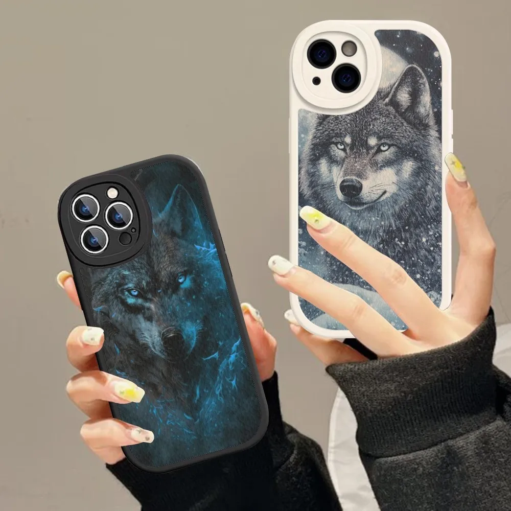 

The Wolf Phone Case Hard Leather For IPhone 16 15 14 13 12 Mini 11 14 Pro Max Xs X Xr 7 8 Plus Fundas