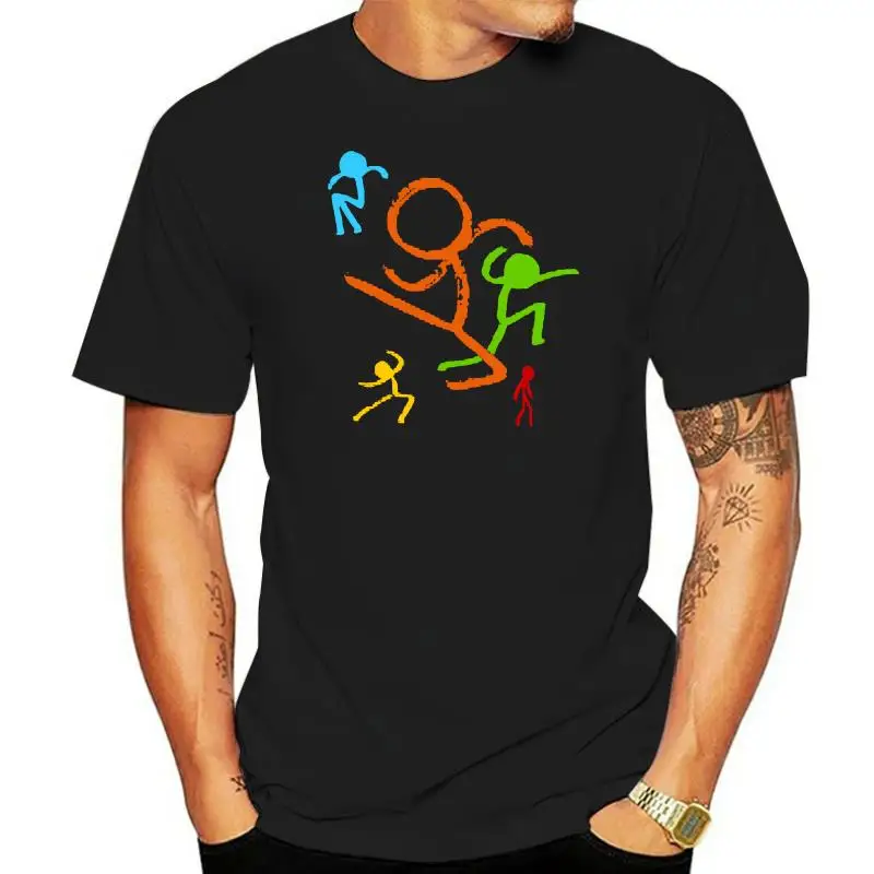 Men Short sleeve tshirt Five Stick Figures   Alan Becker   T Shirt Women t-shirt