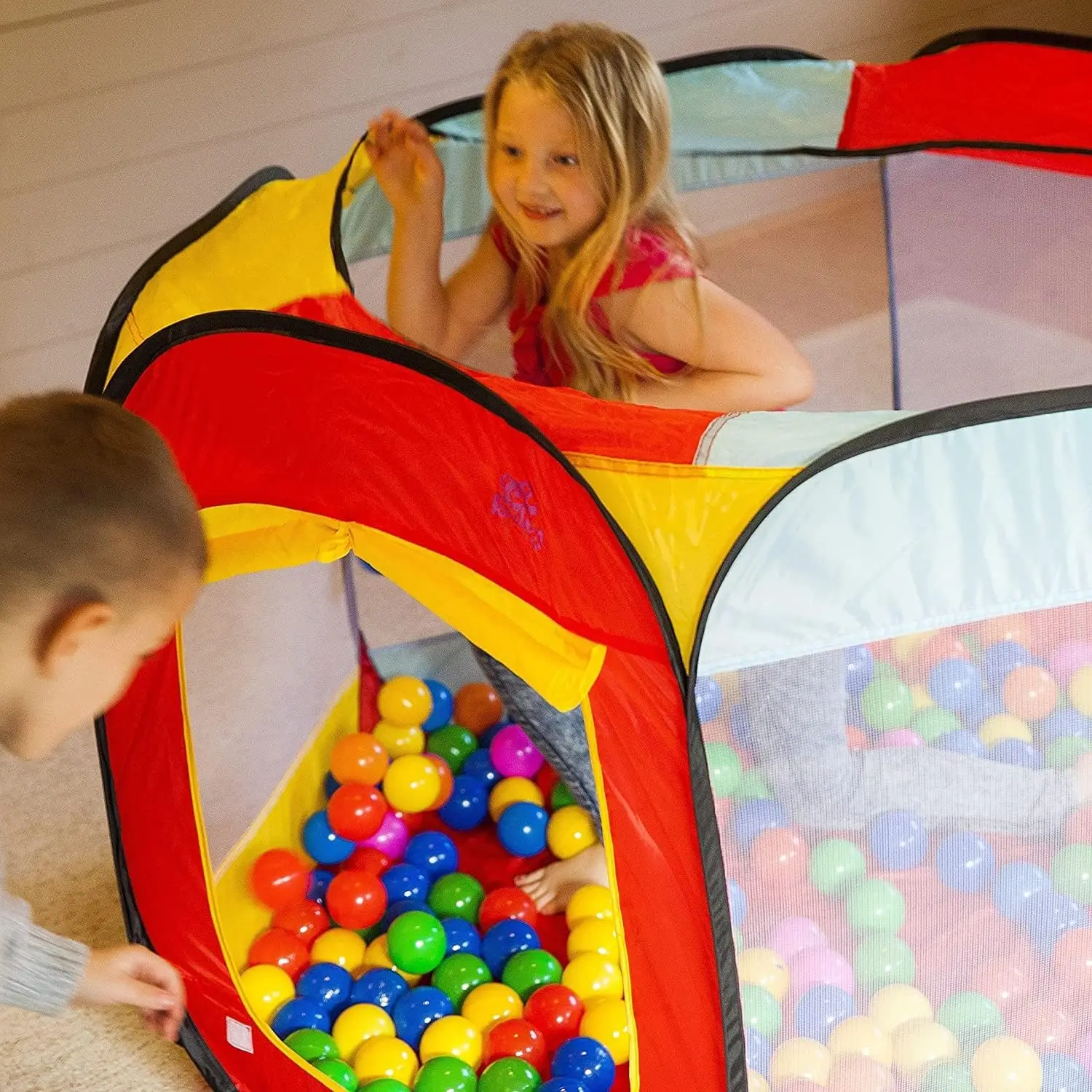 Kids Ball Pit Large Pop Up Ball Pit Tent for Toddlers - Indoor & Outdoor Gift Toys for Infants Girls & Boys, Baby Playpen with Z