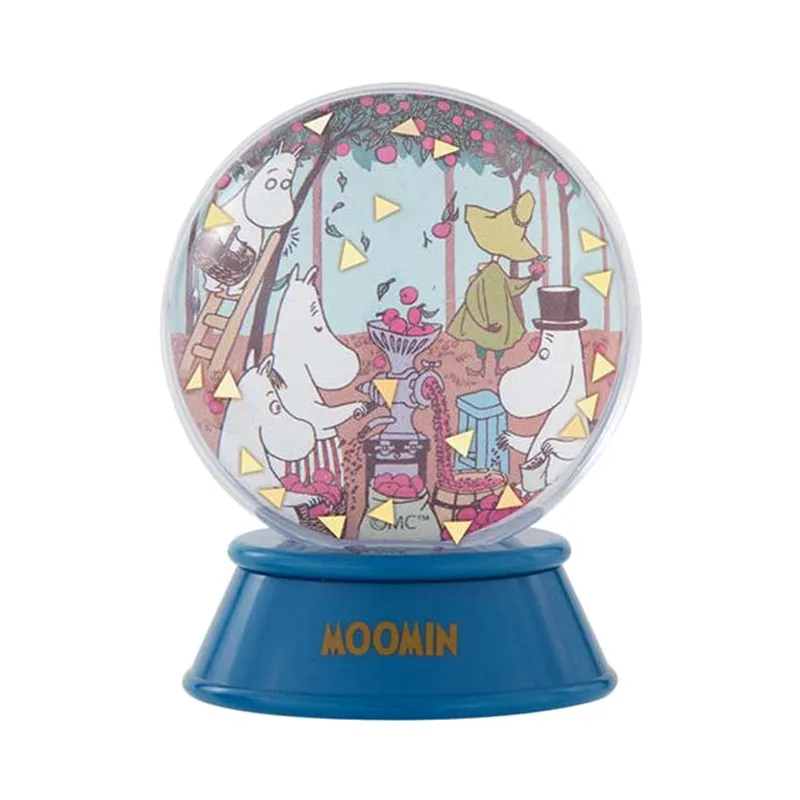 Bandai Gashapon Moominvalley Anime Figures Moomin Animation Scene Crystal Ball Desktop Prop Action Figures Model Kids Toy