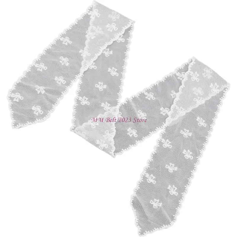 

49ME Luxurious Embroidery Scarf Multiuse Headwear For Women All Matching Accessories