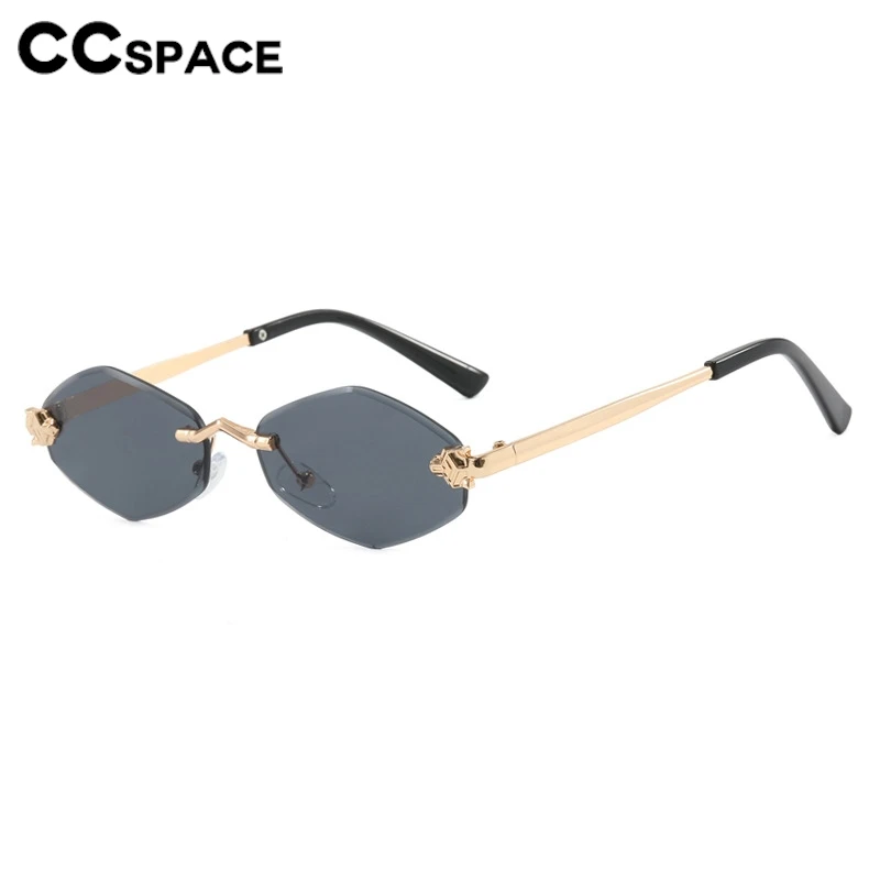 

Vintage Rimless Sunglasses Women Men Luxury Brand Popular Small Frame Polygon Sun Glasses Ladies Frameless Rhombus Eyewear