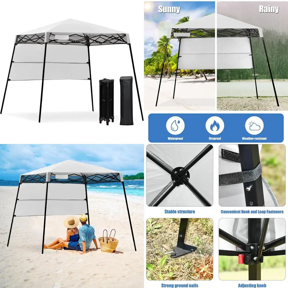 

Портативная уличная палатка с мгновенным навесом, легкая и компактная, выдвижное укрытие размером 7 x 7 футов с рюкзаком, идеально подходит для кемпинга и мероприятий