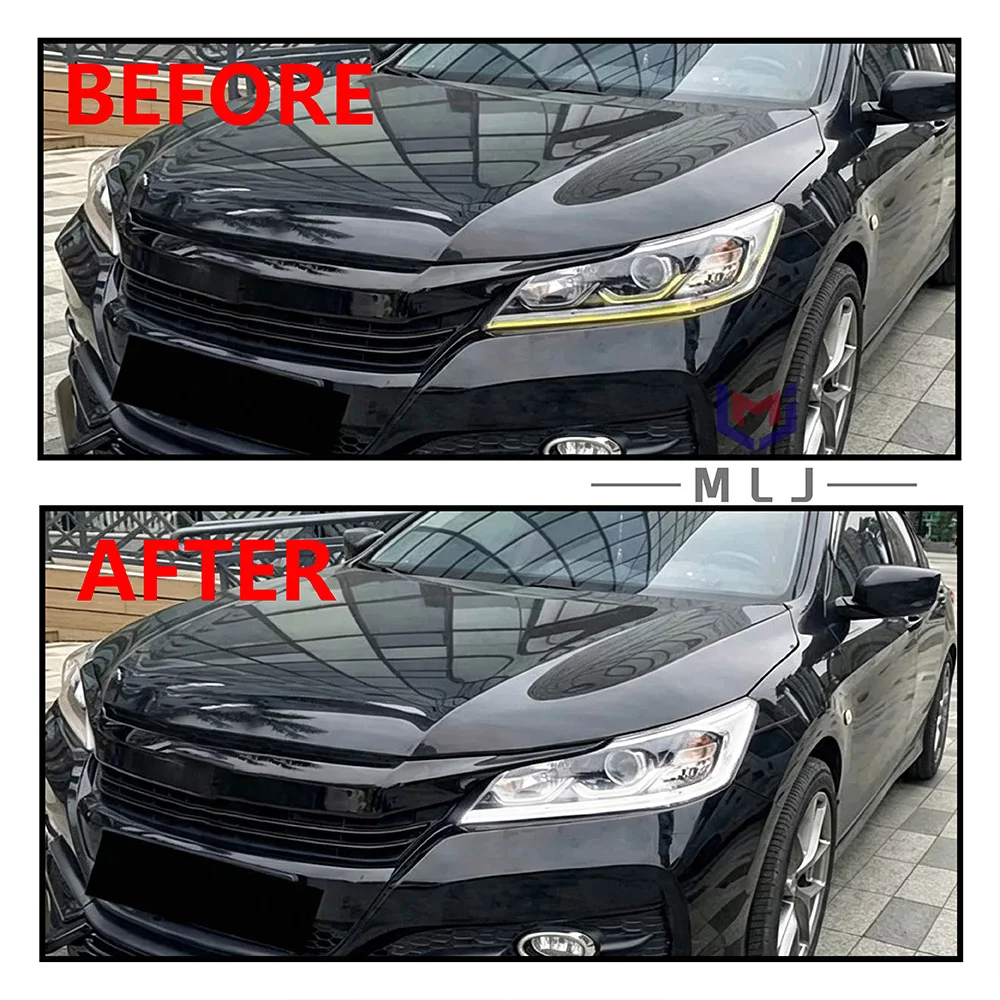 For Honda Accord 9.5 2016-2017 Low Spec Angel Eyes DRL Light Guide Strip Headlight Daytime Running Light Light Guide Strip Tube